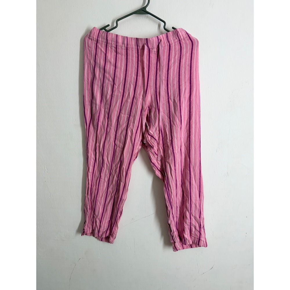 Croft & Barrow Pink Purple Striped Pajama Pants XL Rayon Sleepwear Loungewear
